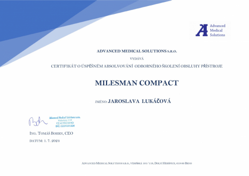 Milesman Compact certifikát