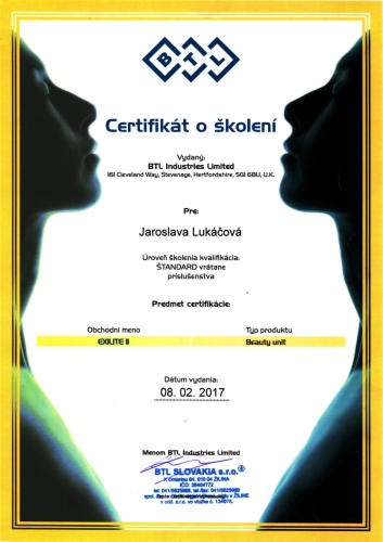 Certifikat EXILITE II