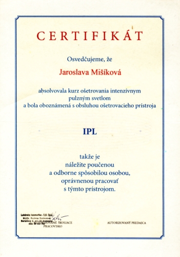 Certifikat IPL