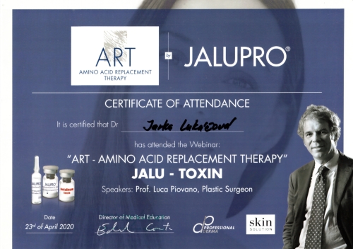 Certifikat Mezoterapia JALUPRO